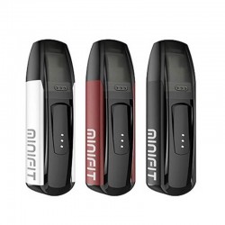 Justfog Minifit Pod Mod Beyaz, Kırmızı ve Siyah renk seçenekleri.