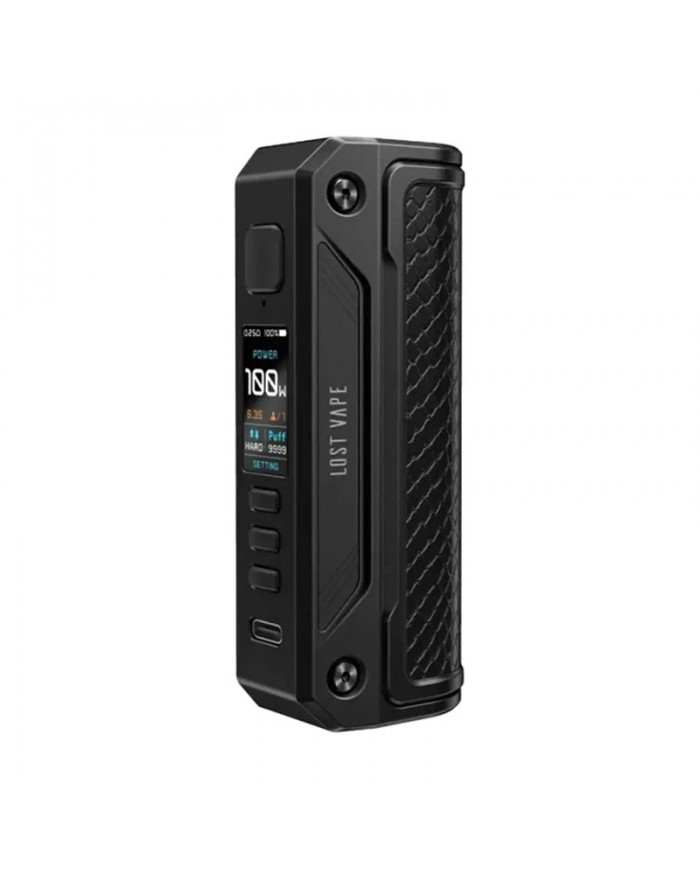 Lostvape Thelema Solo 100w Mod Siyah, şık ve güçlü bir elektronik sigara modudur.